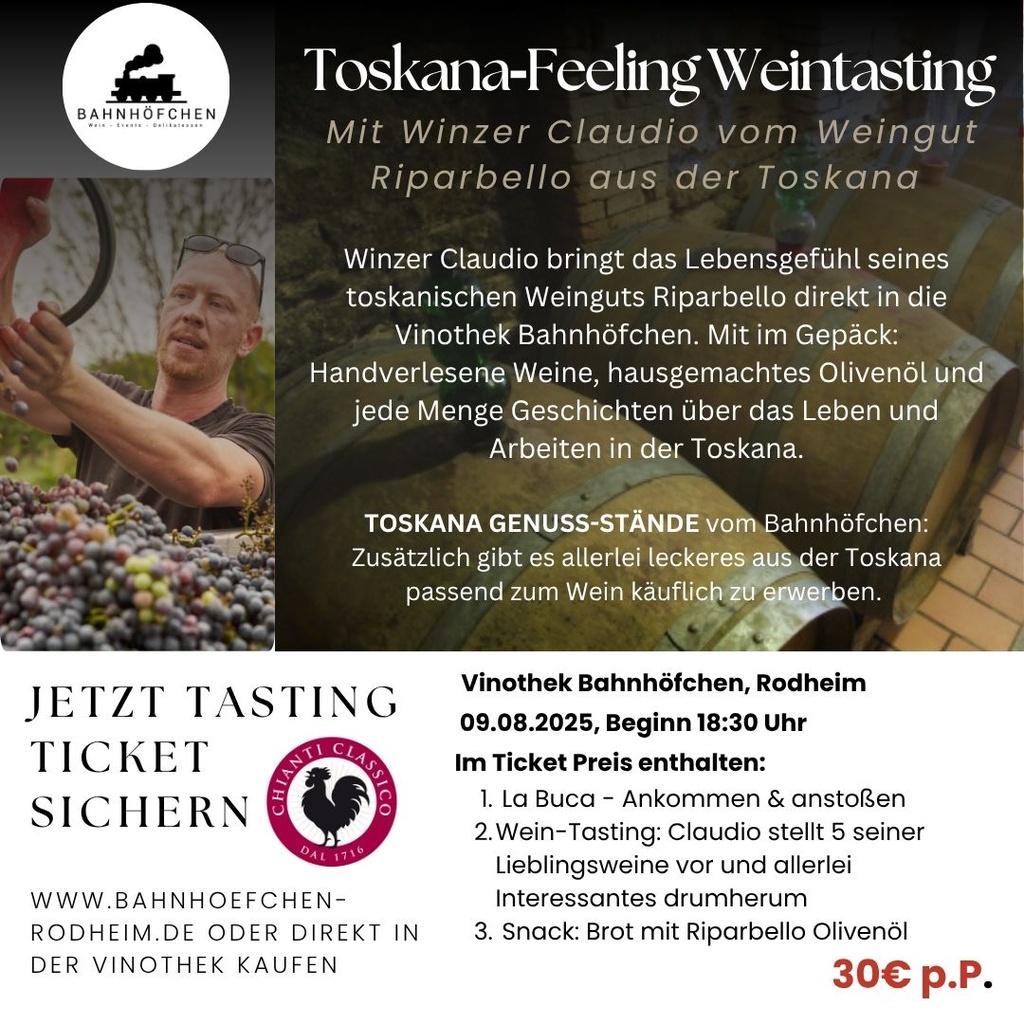 Ticket: Toskana‑Feeling Weintasting